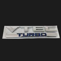 3D ABS VTEC TURBO Emblem Stickers Fit Civic 10th Gen Rear Tail Badge Waterproof Auto Exterior Tuning Letter Decor Decals