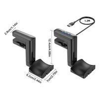 1Pc Headphone Bracket Swivel Mounted PC Gaming Headset Stand Holder Under Desk Hanger Hook Earphones Display Stand With USB Ports wo/USB