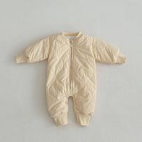 Žieminis stovinčios apykaklės aksominis šiltas medvilninis kombinezonas kūdikiams - unisex kūdikių ilgomis rankovėmis romperiukas 80 cm