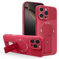 For Motorola Moto G75 Anti Drop Magnetic Stand Protective Case For Motorola Moto G75 Solid Color Silicone Soft Bumper Cover G75 Motorola Moto G75 raudona
