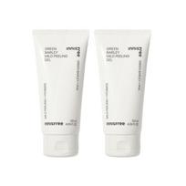 [1+1] Innisfree švelnus žaliųjų miežių šveičiamasis gelis 120ml × 2 – Švelnus odos šveitimo ir glotninimo gelio dvigubas rinkinys