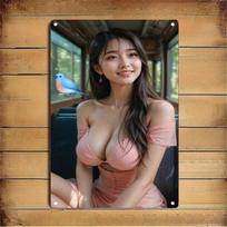Korėjietės Minimalistinis Metalinis Plakatas Meno Dekoras Sienos Spaudinys Namų Biuro Kavinės Dovana 20x30cm balta