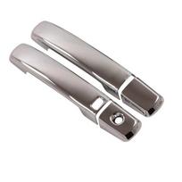 For Nissan Pathfinder R51 2005 2006 2007 2008 - 2011 2012 ABS Glossy Black Door Handle Cover Trims Sticker Car Styling Accessory Silver 2 holes