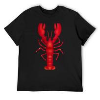 Lobster T-Shirt oversized graphic tee korean fashion heavyweights valentines clothes workout shirts for men S juoda