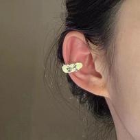 Sweet Colorful Zircon Ear Cuff Ear Clip for Women No Pierced Candy Color Geometric Earcuff Ear Wrap Earcuff Clip Wedding Jewelry