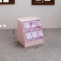 Simulation Candy Display Stand with Drawer Cabinet for Home Decor And Sweet Treats Storage rožinė