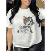 European size - Tom And Jerry Women'S Graphic T-Shirt - Casual Crew Neck, Short Sleeves S balta