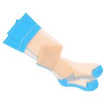 Contrast Color Rib Cut Edge Thigh High Stockings Retro Cuban Heel Back Seam Medias 10D Ultra Thin Transparent Underwear High Quality 1Pair