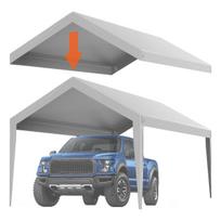 Carport Replacement Canopy Cover 6100 x 3040 mm Garage Top Tent Shelter Tarp Heavy-Duty Waterproof & UV Protected, Easy Installation with Ball