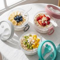 Leak Proof Oatmeal Cup Food Grade Yogurt Jar Smooth Edge Sealed Cup  Office Lunch balta