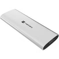 Natec External SSD enclosure RHINO M.2 NVME USB-C 3.2 arctic silver NKZ-2474