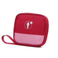Portable Family Pill Bag Multicompartment Medicine Organizer Box Medicine Storage Bag  Outdoor Red-S
