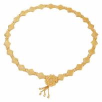 Metal Flower Belly Chains Golden Zinc Zinc Alloy Hollow Out Belt  Dance Dress Style A