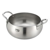 Wahei Freiz Stainless Steel Tempura Pot 20cm Deep Tempura Made in Fryer, Pan, IH/Gas Compatible, Japan, Tsubame-san EM-076