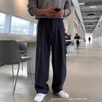 Men S Non Iron Loose Straight Leg Long Casual Work Suit Pants S juoda