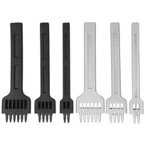 6Pcs Prong Chisel Round Hole DIY Leather Punch Tool HighCarbon Steel 2 Hole 4 Hole 6 Hole 4mm