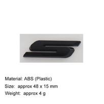 3D Premium ABS V6 S Raidės Lipdukas Galinio Buferio Ženklelis Automobilio Galinio Bagažininko Emblema Aksesuarai Išorės Dekoravimas s-black