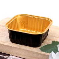 10 vnt. aliuminio folijos keksiukų formelės, nelimpančios folijos kepimo formelės, 150 ml, kvadratinės, pudingo, desertų formelės, vestuvių, vakarėlių reikmenys