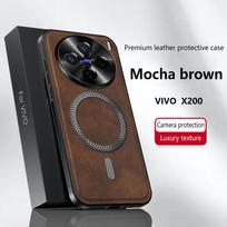 Skirta Vivo X200 dėklas Magnetinis Elegantiškas Odinis Atsparus Dilimui Objektyvas Visiškai Dengiamas Neslystantis Kraštas Dangtelio Korpusas vivo X200