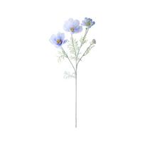 75cm Artificial Cosmos Flower With Flocking, Suitable For Weddings, Home Decorations, And Scene Setups. One Size šviesiai mėlyna spalva