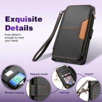 Wallet Multi-card Slot Zipper Kickstand Magnetic Flip Leather Case For Samsung Galaxy A07 A15 A16 A17 A26 A36 A53 A54 A55 A56 Galaxy A51