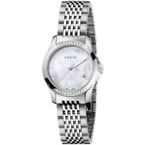 Gucci YA126510 G-Timeless Motinos perlo moteriškas laikrodis 27mm sidabras