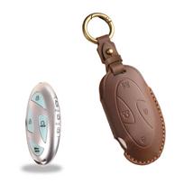 Retro Leather For Hyundai Kona Ev Grandeur Gn7 Ioniq 6   Car Key Case Cover 5 7 Button Key Protect Shel Lfob Accessories