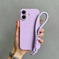 Virvelės Dirželis Dirželis Telefono dėklas Samsung S26 S25 S24 S23 S22 S21 Plus FE Ultra Edge S10 Vienspalvis Matinis Minkštas Silikoninis Dangtelis For Samsung S21Plus gray