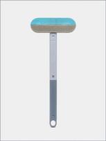 Pet Hair Remover Brush with Dual-Sided Design for Efficient Fur Cleaning on Furniture Clothing and Carpets Easy to Use and Clean Long Handle for Reach One Size mėlyna