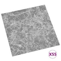 Floor Planks 5.11 m² 55 pcs PVC Gray