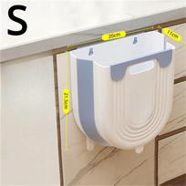 Foldable Hanging Trash Can for Kitchen Cabinet Door Wall Mounted Waste Bin Space Saving Garbage Basket for Home Bathroom