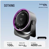 SOTHING Rechargeable Desktop & Wall Air Circulation Fan juoda