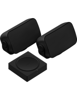 Sonos Outdoor Set ( lauke montuojamas garsiakalbis Juodos splavos, 2vnt. + SONOS AMP )