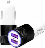 2 vnt. automobilinis įkroviklis dviem USB prievadams (2.1 A ir 1.0 A)