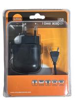 Cmx adapteris universalus USB telefono įkroviklis 2 prievadai (24V/2.5A) 2xUSB-A, USB-Mini, USB-Micro, juodos