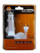 Cmx universalus USB automobilinis įkroviklis (12V/3A), 2xUSB-A, USB-Mini, USB-Micro, baltas