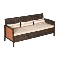Sodo poilsio sofa, fotelis, sofa su pagalvėle, trijų vietų, Outsunny