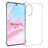 Telefono apsauginis dėklas, dangtelis Huawei Nova 8 5G skaidrus silikoninis