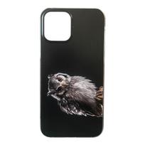 Apsauginis telefono dėklas, skirtas Apple iPhone 12 Pro, juodas su pelėda