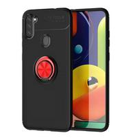 Apsauginis telefono dėklas, skirtas Samsung Galaxy A11, juodas, magnetinis, su žiedu