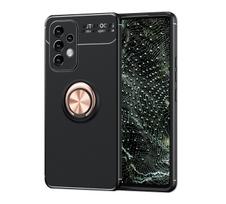 Telefono apsauginis dėklas, dangtelis Samsung Galaxy A32 4G, juodas, magnetinis, su žiedu