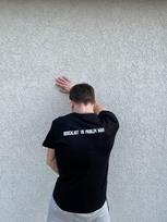 Unisex marškinėliai, juodi su spauda, juokingi užrašai, originalūs marškinėliai, Oboscalas? Turite problemų?
