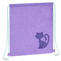 Maišelis sportinei aprangai GLITTER CAT, Starpak, 330x390 mm