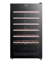 Midea Wine Cooler | MDRW150FGG22W | Energy efficiency class Class G | Free standing | Bottles capacity 34 | Black
