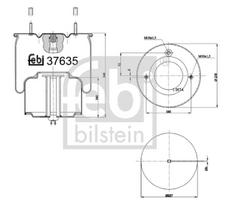 FEBI BILSTEIN Pneumatinės pakabos pagalvė 37635
