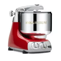 Kepimo mašina Ankarsrum Assistent Original AKR 6230 RD — 1500 W, 7 L nerūdijančio plieno dubuo, metalinis korpusas, raudona