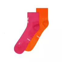 ON Core Run Sock Mid 2-Pack Flame/Pink