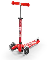 Micro Mini Deluxe LED - Luminous Wheels - ECO Mint 3 ratų paspirtukas