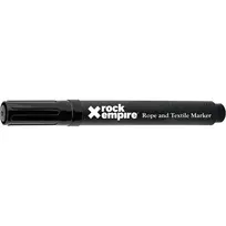 Rock Empire Rope Marker Pen – juodas, nuolatinis, vandeniui atsparus, UV spinduliams atsparus, dilimui atsparus, greitai džiūstantis, veltinio antgalis, netoksiškas, laipiojimo, urvų, arboristų, gelbėjimo virvėms