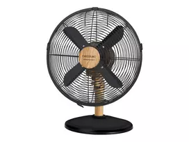 Cecotec EnergySilence 600 WoodDesk stalinis ventiliatorius, 40 W, 30 cm skersmens, 3 greičiai, sukimasis, smėlio/juodos spalvos